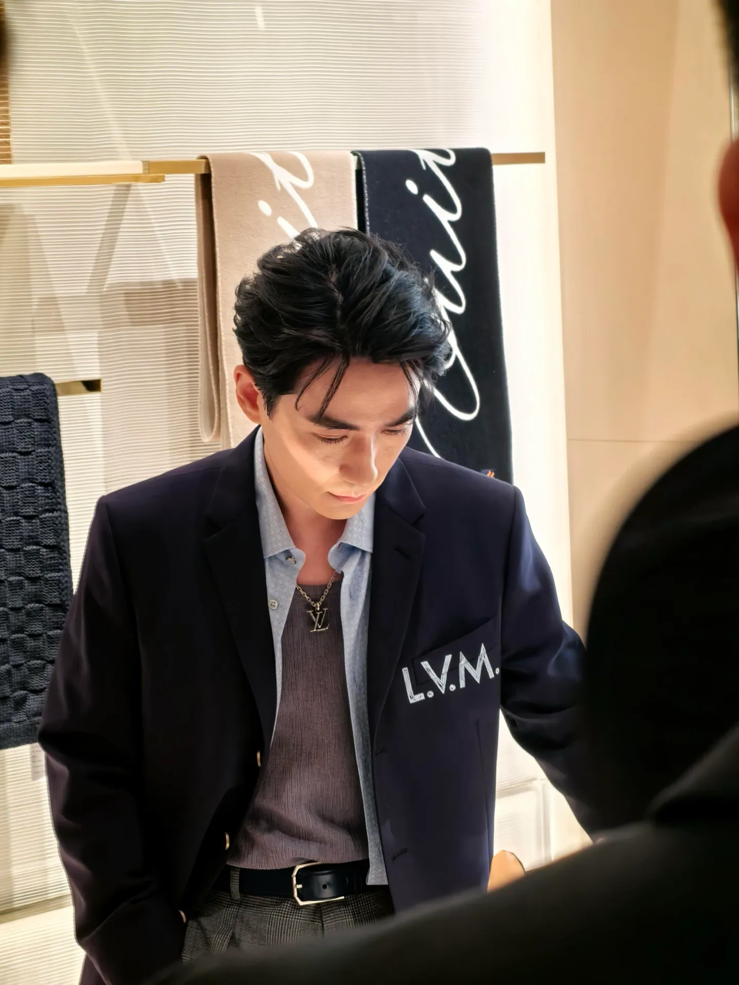 Louis Vuitton Pocket Embroidered Single Breasted Suit Jacket